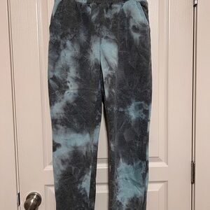 Tie-Dye Joggers - Blue and Gray